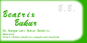beatrix bukur business card